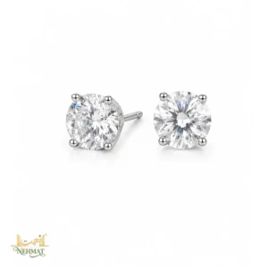 NEHMAT Round Crystal Stud Earrings